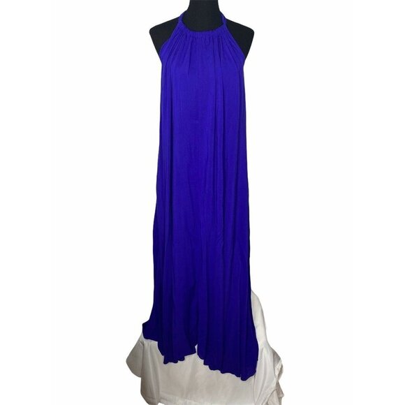 NWT‎ Karen T Design Womens OS Sleeveless Halter Blu - Picture 1 of 7